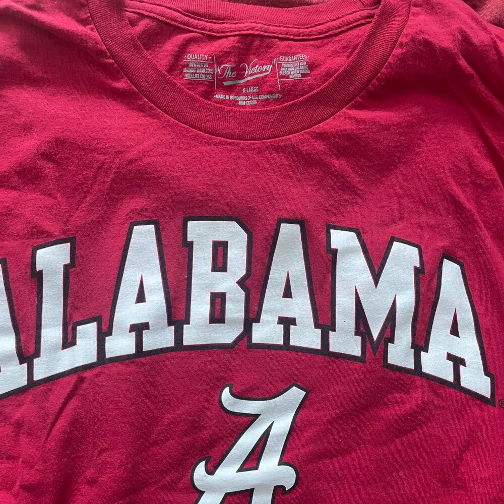 Alabama Roll Tide Bama College Football Crimson Red Tee Shirts Lot of 3 - Picture 5 of 8